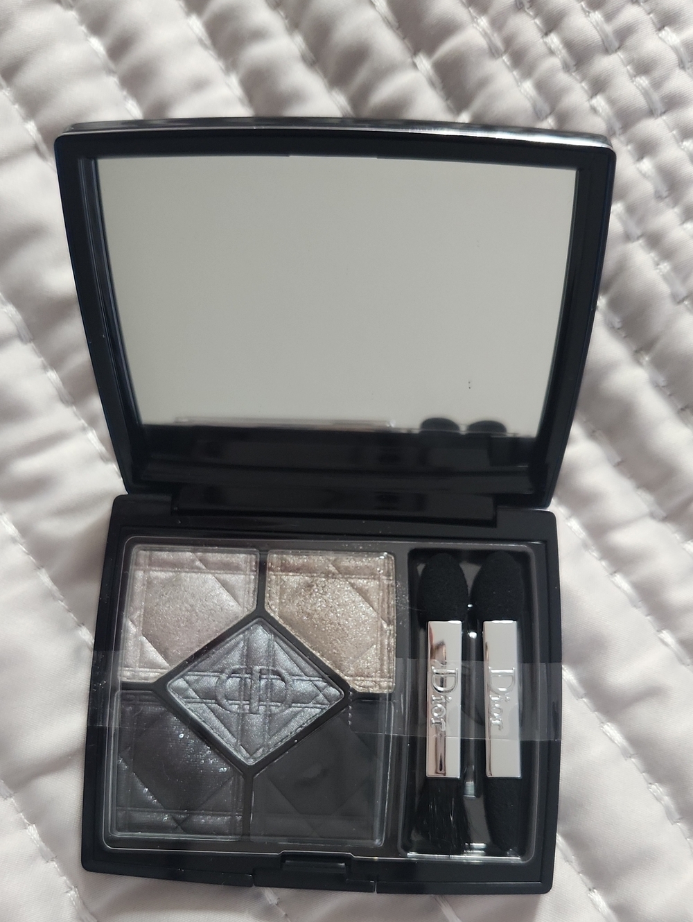 Dior 5-Color Eyeshadow Palette — Silver & Charcoal Shimmer